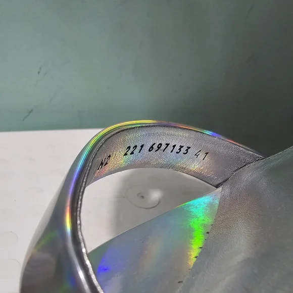 NWT ALEXANDER MCQUEEN Punk Iridescent Stud Ankle Strap Platform Sandals sz 41 - Picture 8 of 16